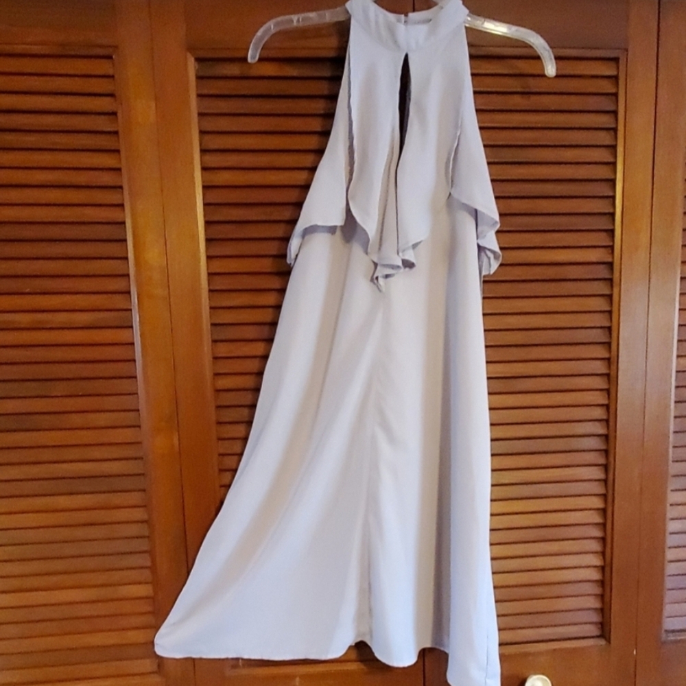 Elegant Sleeveless Gray Dress